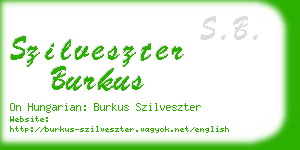 szilveszter burkus business card